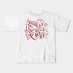 Happy Valentine's day love cute romance couple gift Kids T-Shirt